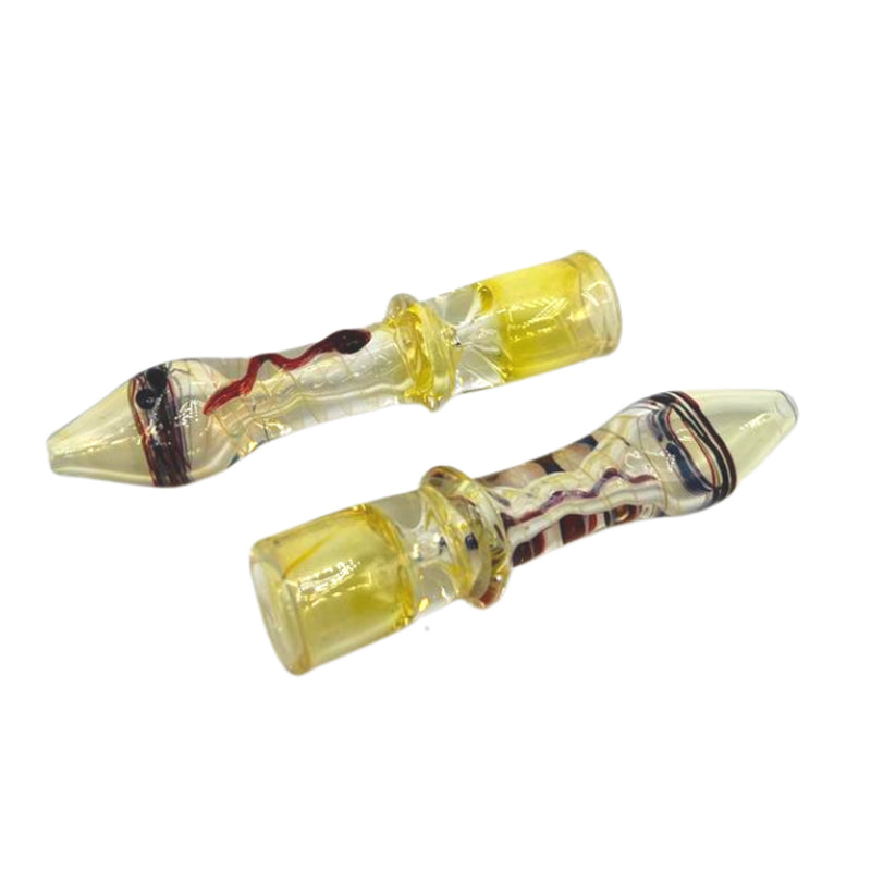 MARROW DRILL GLASS ONE HITTER  2ct