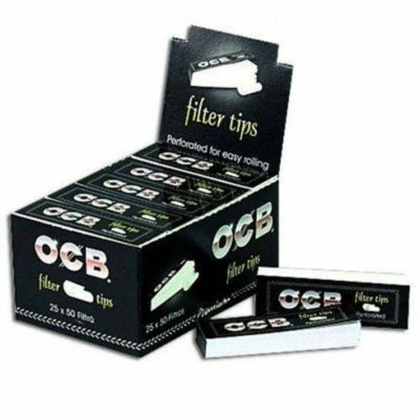 OCB BLACK F&T 25 OCB Black Premium Filter Tips 25ct
