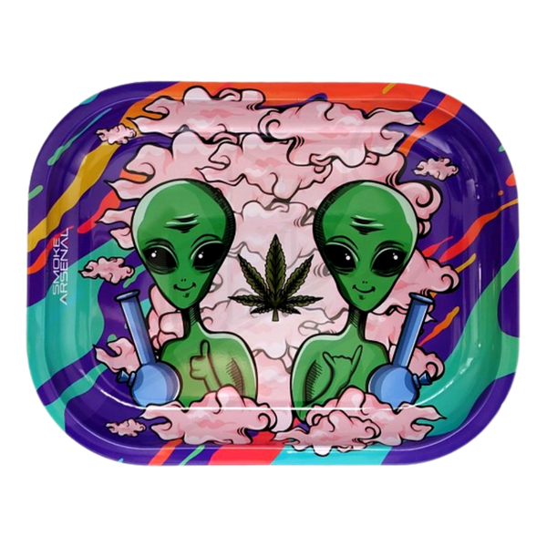 SATRAY S259 Outta This World Metal Rolling Tray Small 7 x 5.5 Inch