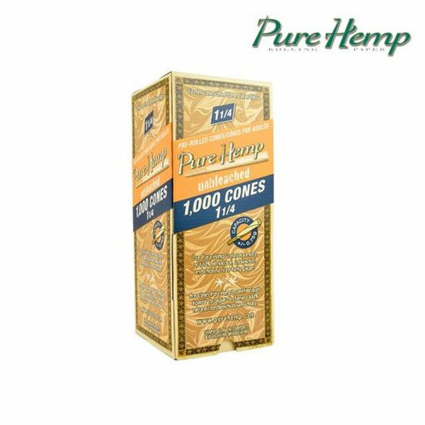 Pure Hemp Unbleached 1 1/4 Cones 1000ct