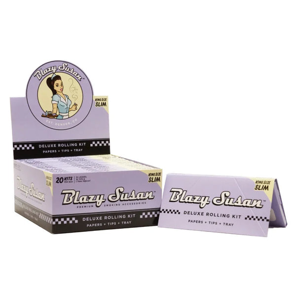 SC Purple Blazy Susan DELUXE King Size Box Rolling Papers