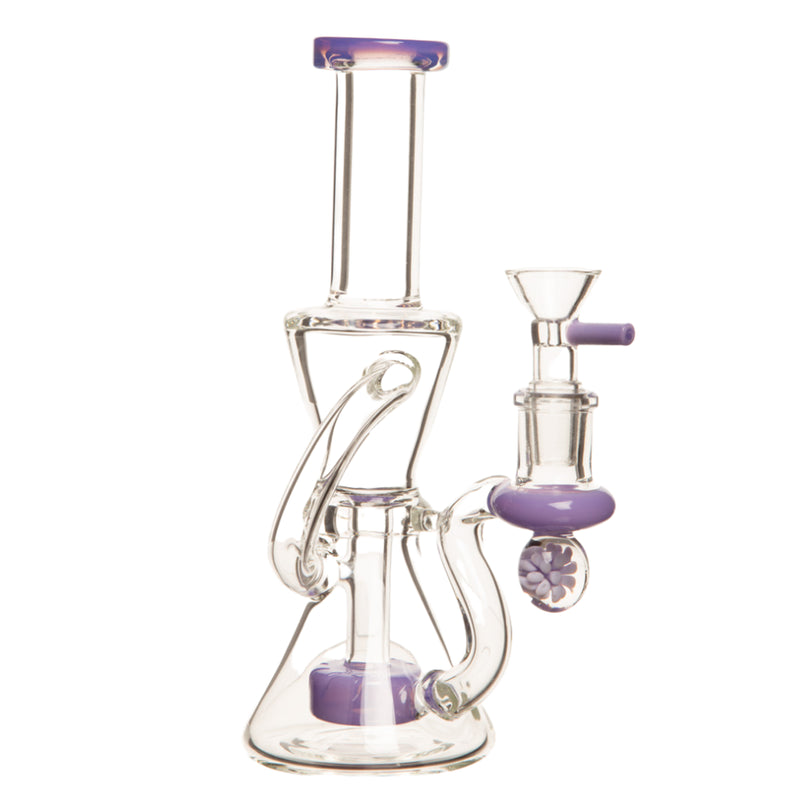 R01317 8 Inch 5mm Recycler with Disc Perculator Rig