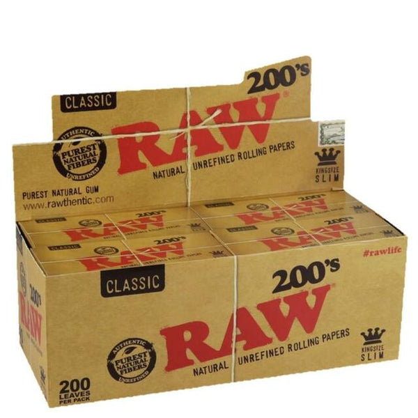 RAW Natural King Size Slim 200's Rolling Papers 40ct