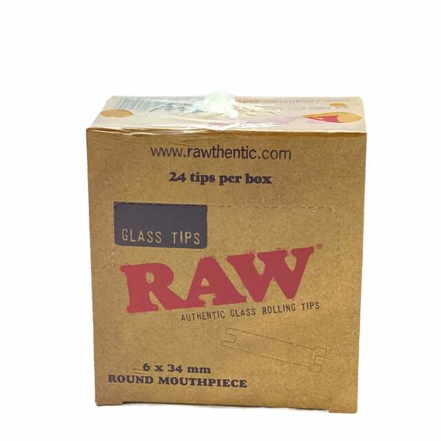 RAW Glass Tips 24 RAW Glass Rolling Tips 6 x 34mm 24ct