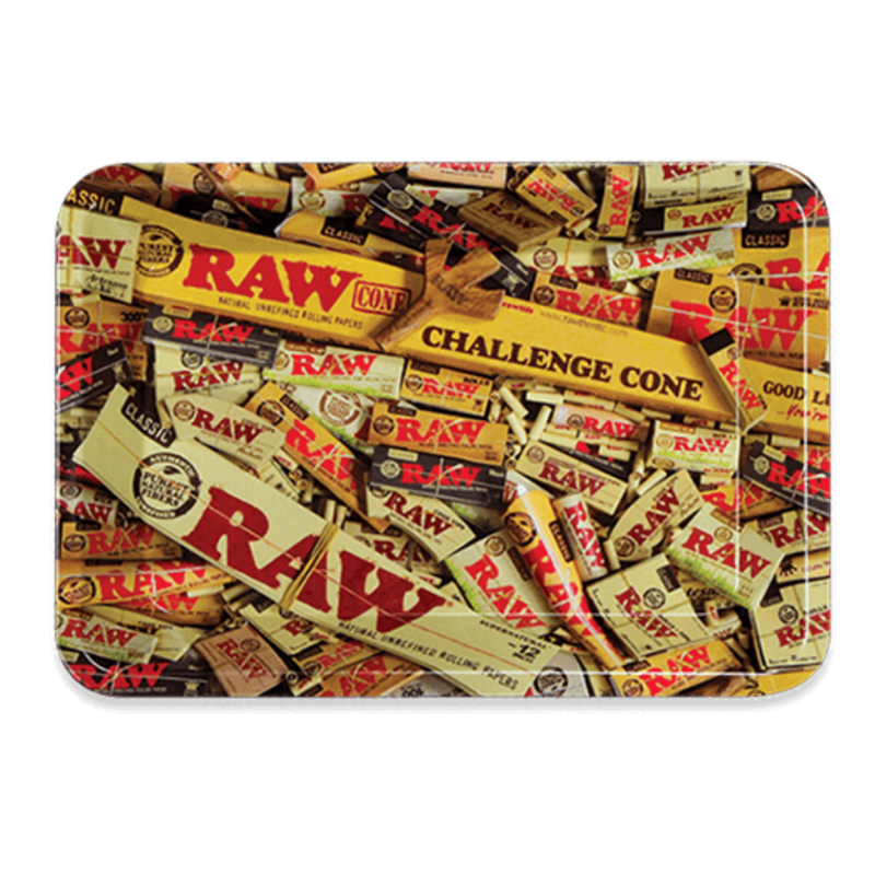RAW Tray Mix S RAW Mix Metal Rolling Tray Medium 10.8 x 7.8 Inch