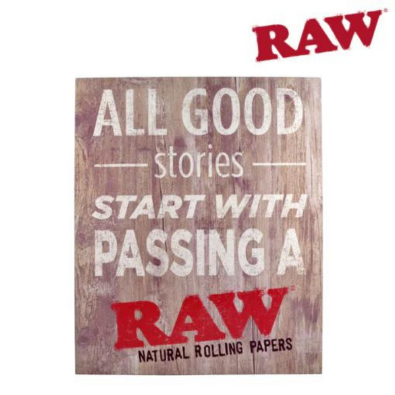 Raw Good Stories Wooden Sign