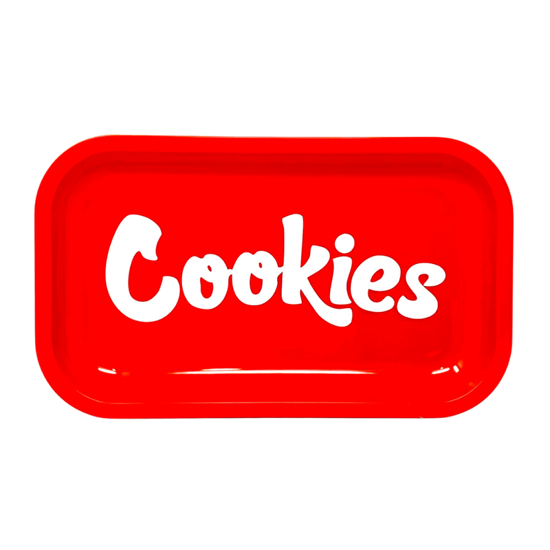 Red Cookie Metal Rolling Tray Medium 10.8 x 7.8 Inch