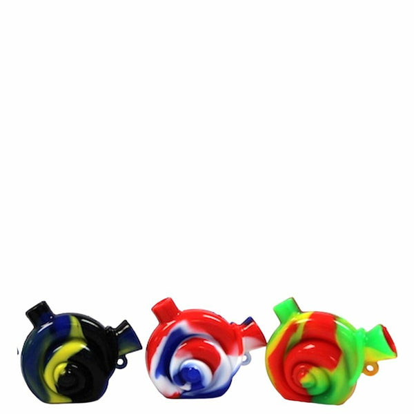 Silicone Snail One Assorted Colours Hitter Hand Pipe