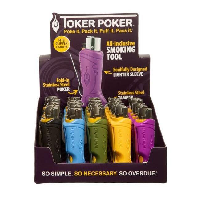 SC TOKER POKER CLIPPER EDITION Toker Poker Clipper Edition Multi-Tool Lighter Sleeve - 25ct