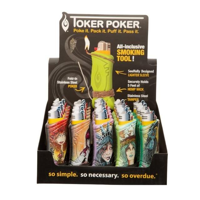 Toker Poker Lady Liberty Multi-Tool Lighter Sleeve - 25ct