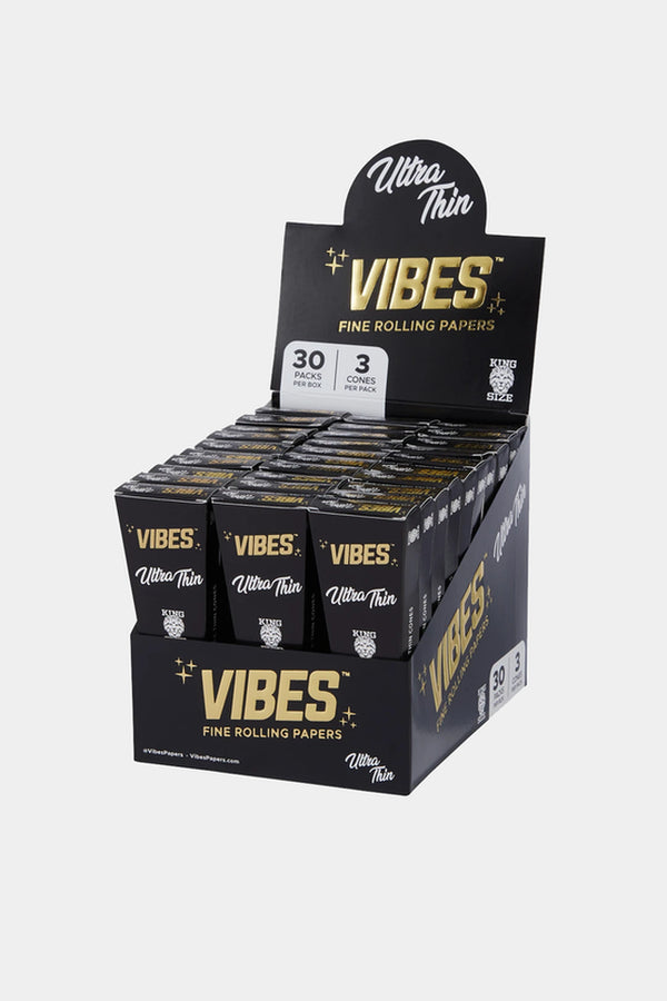 Vibes Ultra Thin King Size Cones 30ct