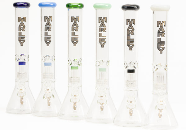 1605T 16 Inch 5mm With Tire Perculator Marley Glass Beaker Bong mixed colours
