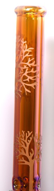 SC DS18D 18 Inch 9mm Sandblast Design Marley Glass Beaker Bong mixed colours