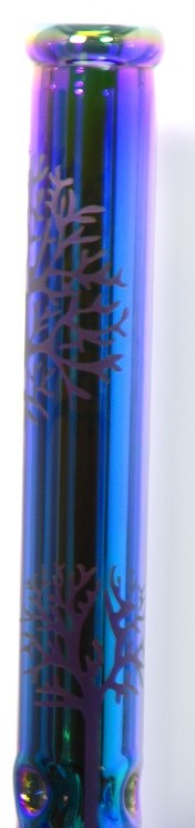 SC DS18D 18 Inch 9mm Sandblast Design Marley Glass Beaker Bong mixed colours
