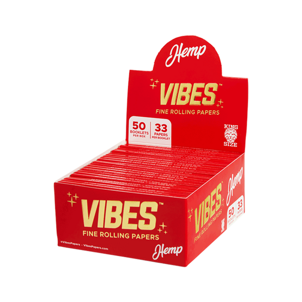 Vibes Hemp King Size Rolling Paper 50ct