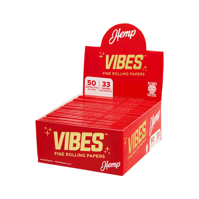 Vibes Hemp King Size Rolling Paper 50ct