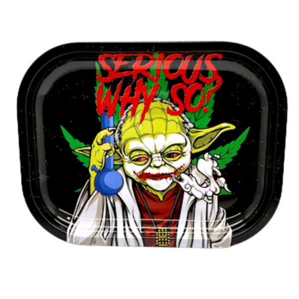 Serious Why So Metal Rolling Tray Small 7 x 5.5 Inch