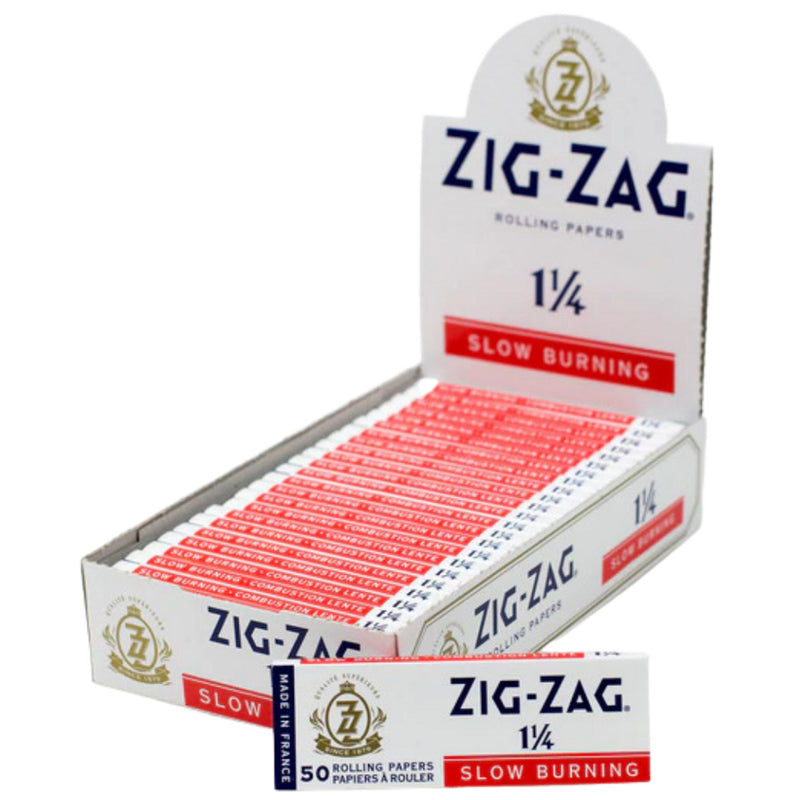 SC ZIGZAG SLOW 114 P 25 Zig Zag White 1 1/4 Slow Burning Rolling Papers - 25ct