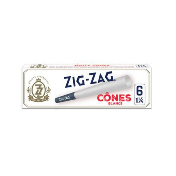 Zig Zag White 1 1/4 Pre-Rolled Cones - 24ct