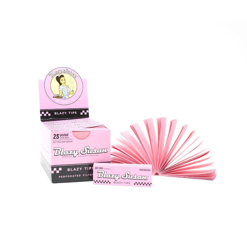 SC Pink Blazy Susan Filter Tips Box of 25 packs