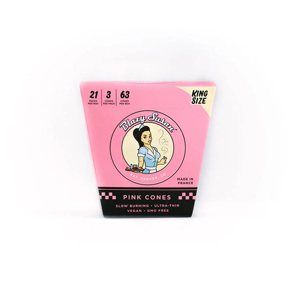 SC Pink Blazy Susan 3 ct King Size Cones Rolling Papers