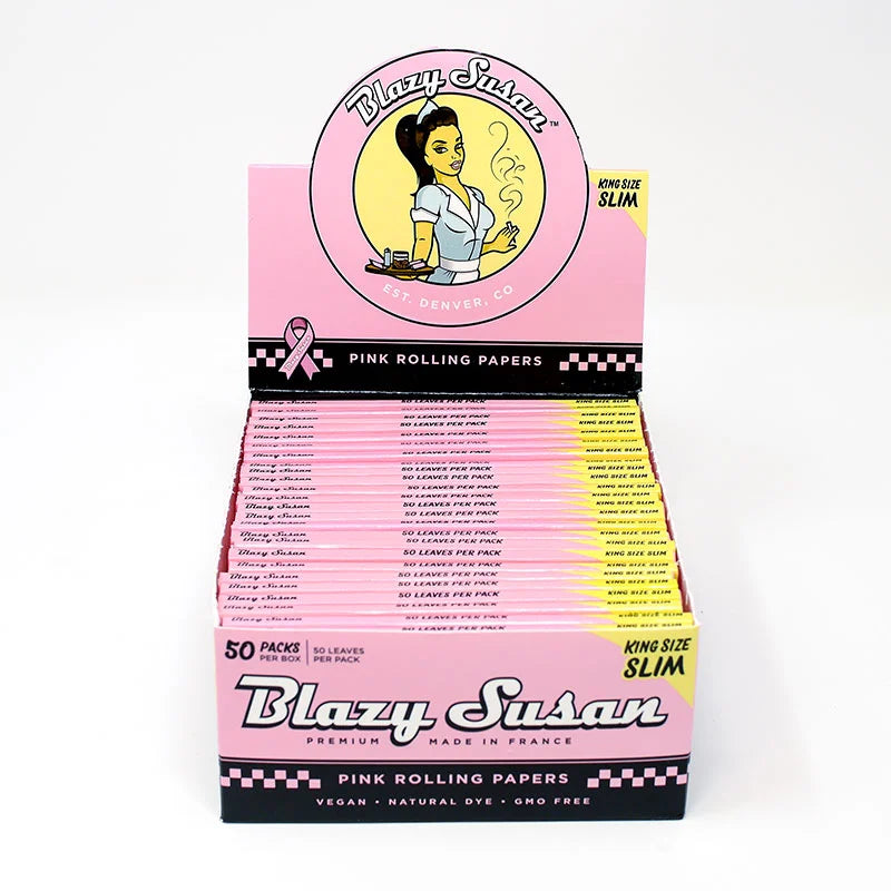 SC Pink Blazy Susan King Size Box Rolling Papers