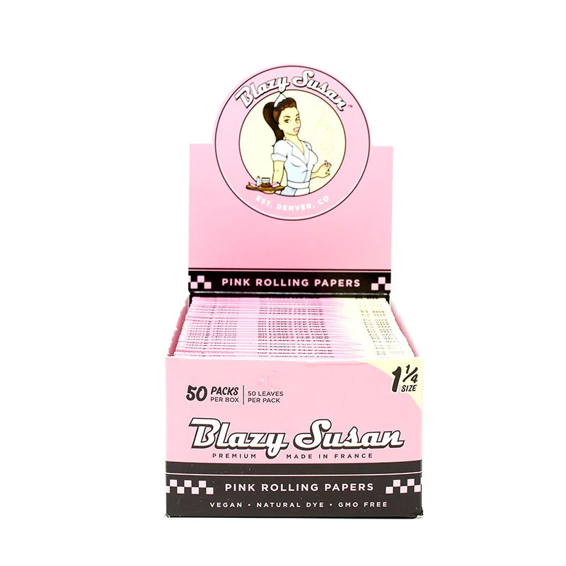 SC Pink Blazy Susan 1 1/4 Box Rolling Papers