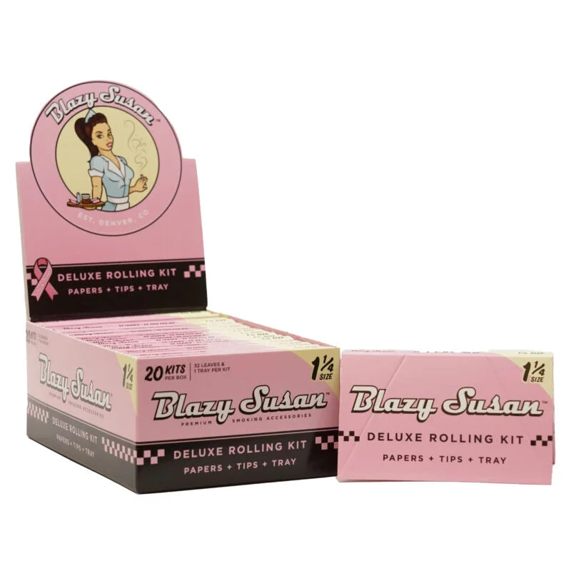 SC Pink Blazy Susan DELUXE 1 1/4 Box Rolling Papers