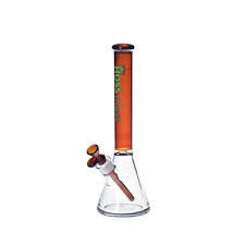 H153 Hoss Small Thick Beaker with Colored Top 14 Inch