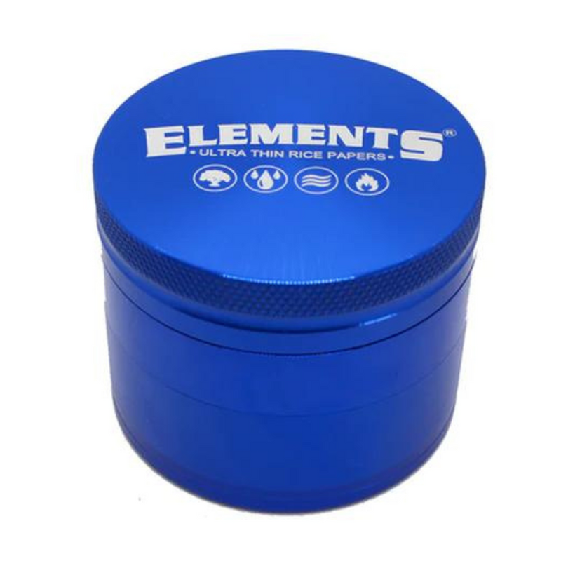 ELEMENTS BLUE GRINDER-SMALL Elements 63mm 4pc Blue Aluminium Grinder - Small