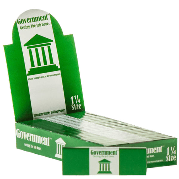 Government Green 1 1/4 Rolling Papers 25ct