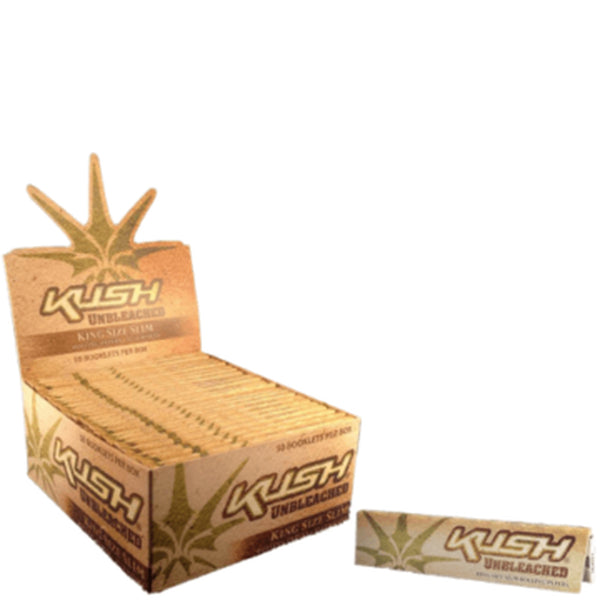 Kush Unbleached KS Slim Rolling Papers 50ct