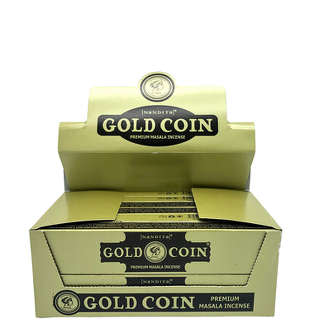 Nandita Gold Coin Incense Sticks 15gms - 12ct