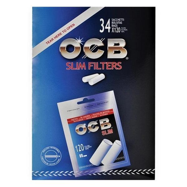 OCB Filters Slim Tips 34ct