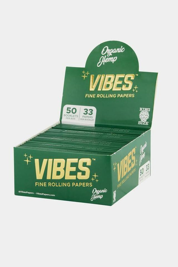 Vibes Organic Hemp King Size Rolling Papers 50ct