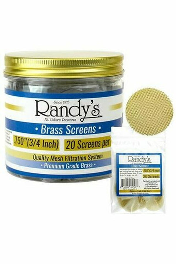 Randy's .750" Brass Screen Jar - 20ct