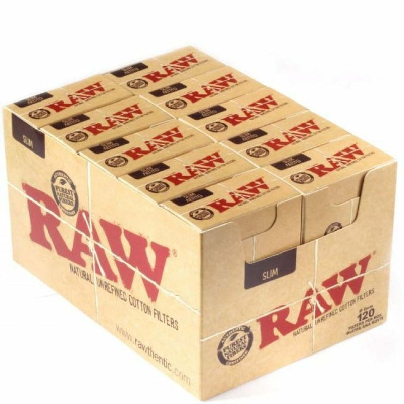 RAW Slim Cotton Filters 120 RAW Slim Cotton 6mm Filters 120ct