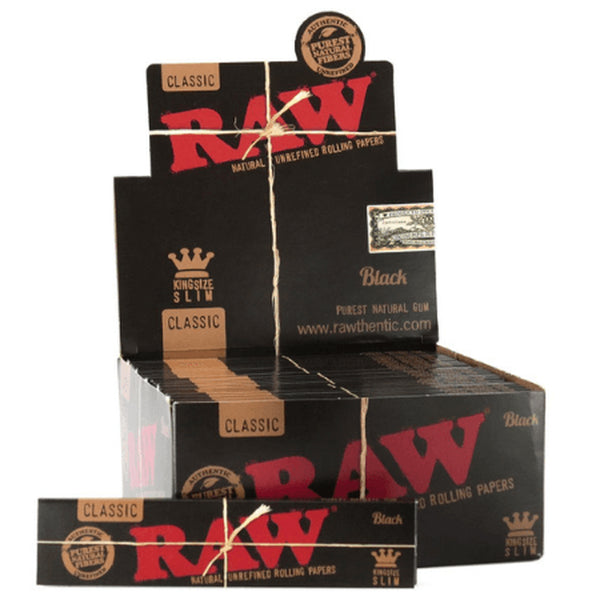 RAW Black KS Slim Rolling Papers 50ct