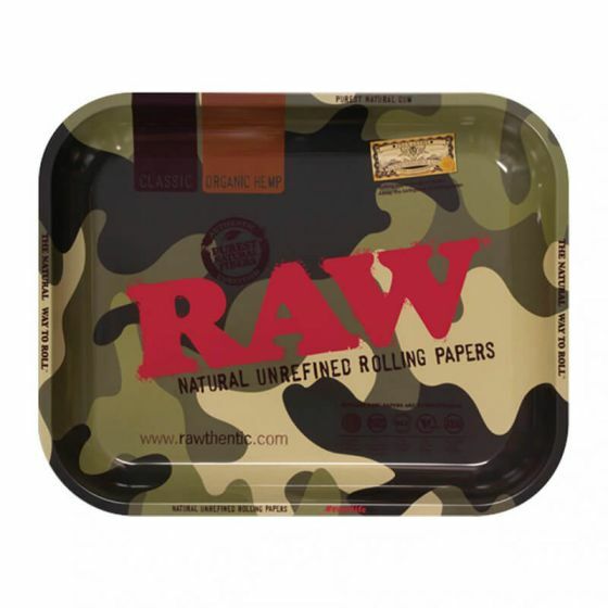 RAW Camoflouge Metal Rolling Tray Large 14 x 11 Inch