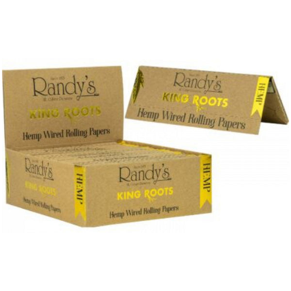 RANDYS KSS GOLD PAPER 25 Randy's King Size Wired Rolling Paper Gold 110mm - 25ct
