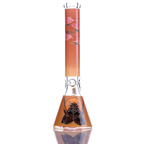SC Castle Glassworks 16 inch 9mm beaker Samurai design