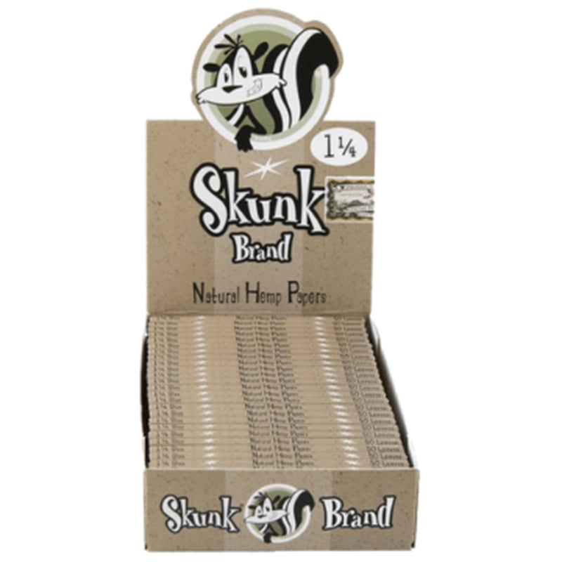 SKUNK HEMP SLOW 114 P 25 Skunk Hemp Slow Burning 1 1/4 Rolling Papers 25ct