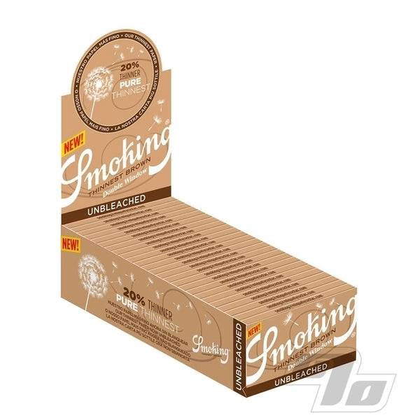 Smoking Thinnest Brown Double Window Rolling Paper 25ct