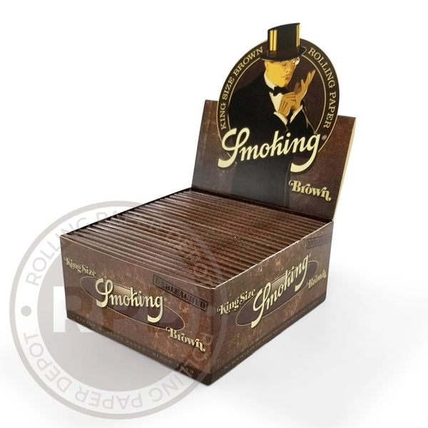 Smoking Brown King Size Rolling Paper and Tips 24ct