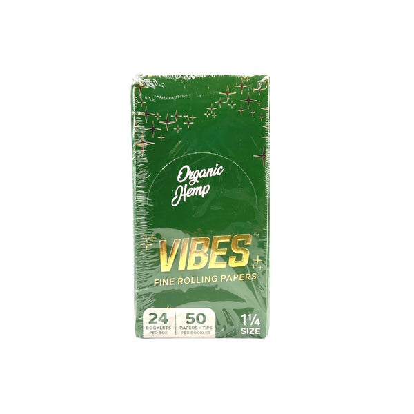 Vibes Organic Hemp 1 1/4 Papers and Tips 24ct