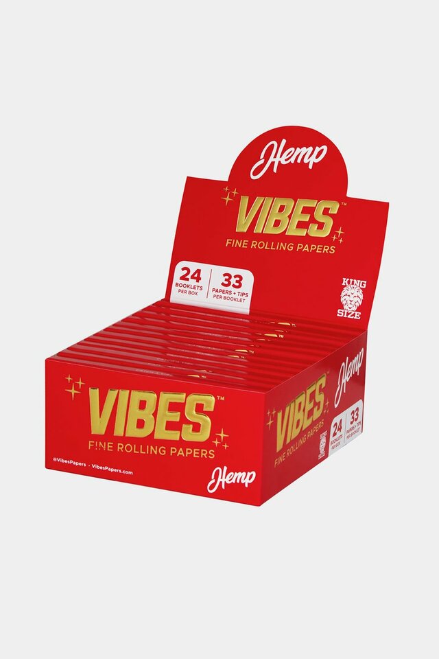 Vibes Hemp King Size Papers and Tips 24ct