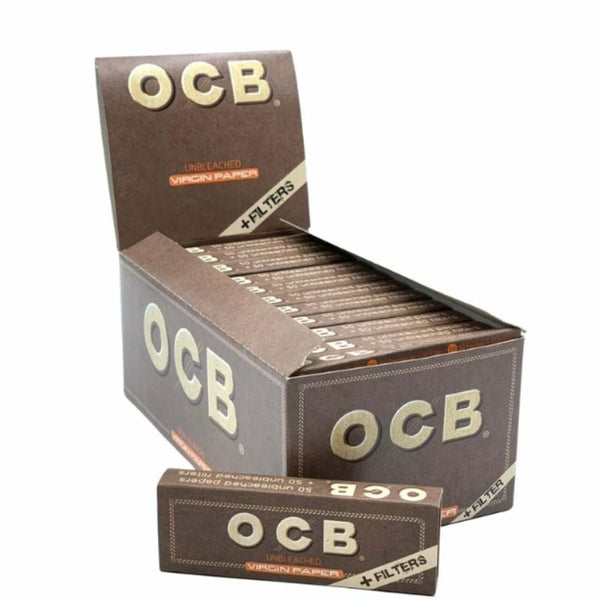 OCB Virgin 1 1/4 Rolling Papers Unbleached and Filters 24ct